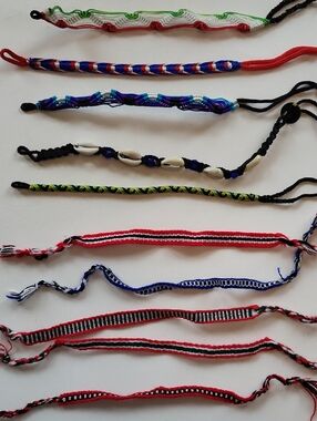 Handmade Multicolor Woven Friendship Bracelets - Set of 10